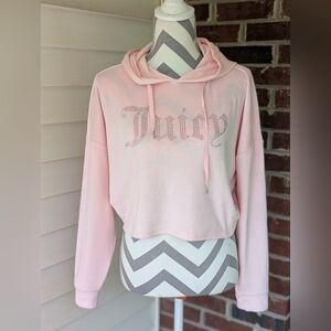Juicy Couture Light Pink Cropped Hoodie